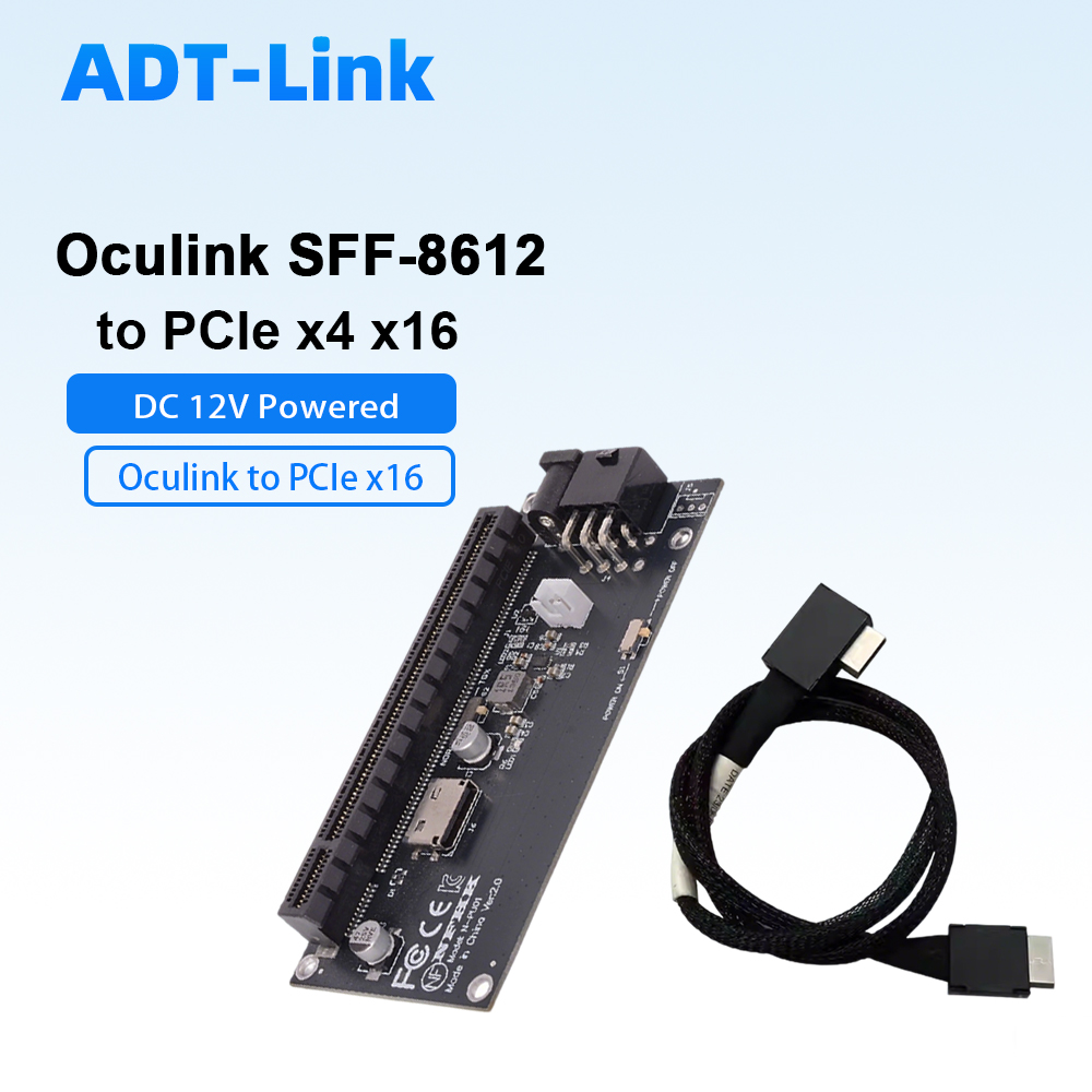 Oculink SFF-8612 To PCIe X4 X1 - Pcie 4.0 X16 Riser Cable 90 Degree review and price