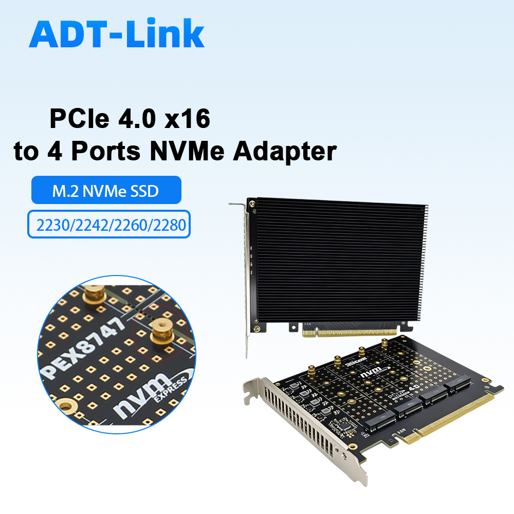 PCIe 4.0 X16 To 4 Port NVMe Ad - Quad M.2 Nvme Pcie Bifurcation Card review and price