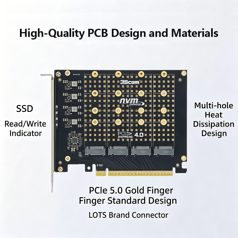 PCIe 4.0 X16 To 4 Port NVMe Ad - Quad M.2 Nvme Pcie Bifurcation Card review and price