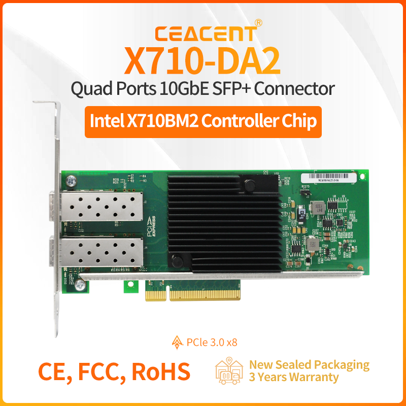 X710-DA2 Intel X710-BM2 Chipse - 10Gb Sfp+ Pcie Network Card Dual Port review and price