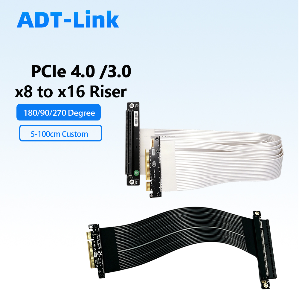 ADT-Link PCIe 4.0 / 3.0 X8 To  - Pcie 4.0 X16 Riser Cable 90 Degree review and price