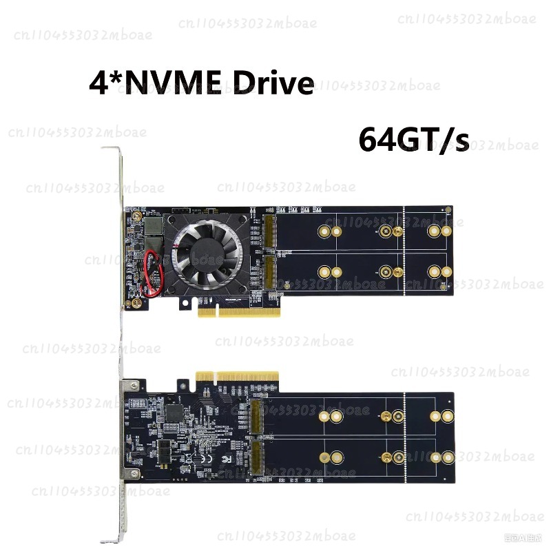 PEX8747 Chip PCIe 3.0 X8 Quad  - Quad M.2 Nvme Pcie Bifurcation Card review and price